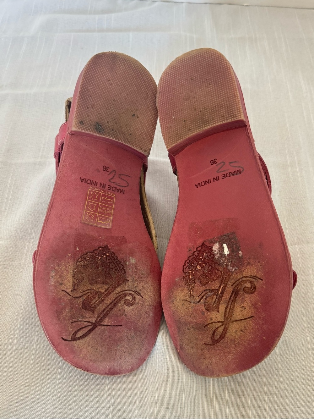 Free People La Risa Raspberry Leather Buckle Adjustable Strap Sandals Size 36/6 - Picture 7 of 9
